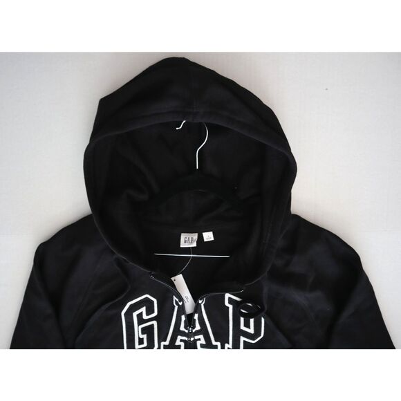 GAP 870256 Women Sz L Black Logo Zip Fleece Hoodie & Fleece Joggers 2-pc Set - Picture 2 of 13